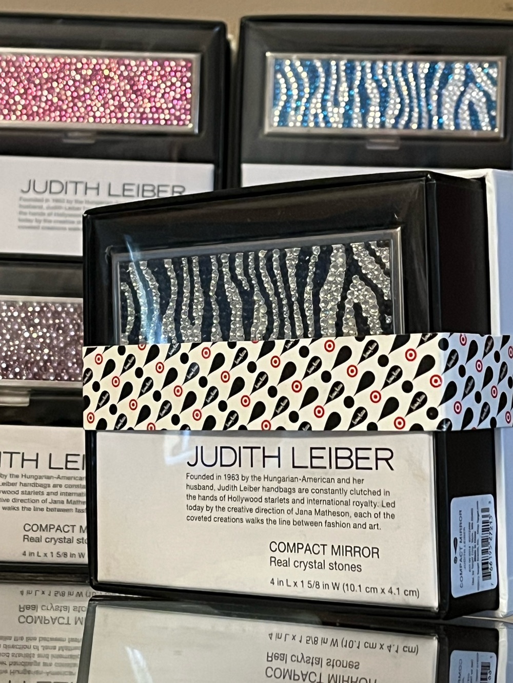 Judith Leiber Black 🖤 & White 🤍 Compact Mirror, New in Box Sealed in original pc